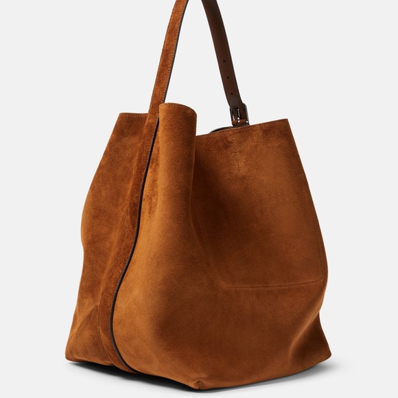 Toteme Handbags - Toteme - Suede Belted Tote Bag